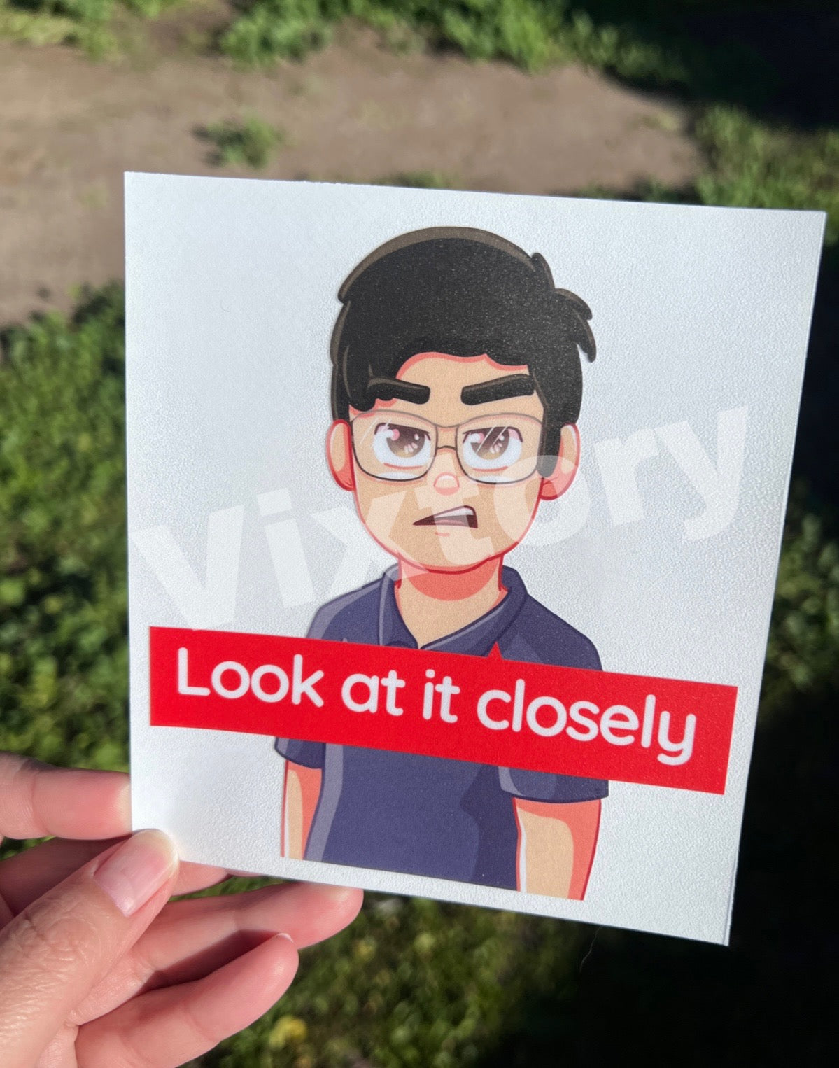 Look at it Closely Guy - Car Decal