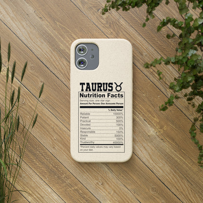 Taurus Ingredients Biodegradable Phone Case