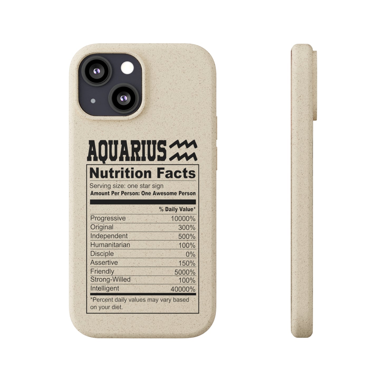 Aquarius Ingredients Biodegradable Phone Case