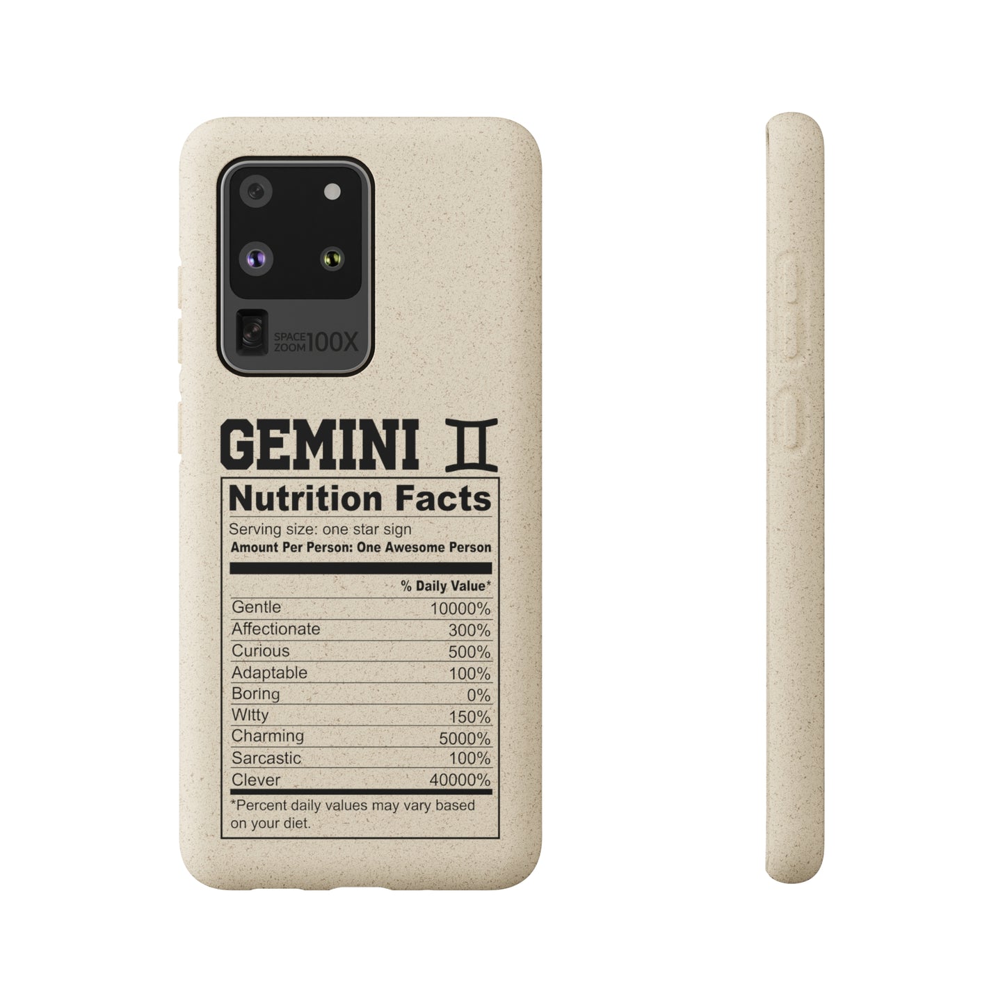 Gemini Ingredients Biodegradable Phone Case