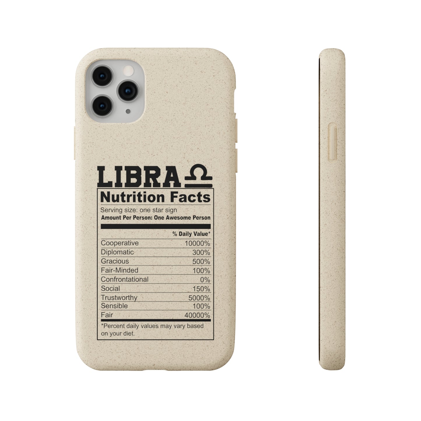 Libra Ingredients Biodegradable Phone Case