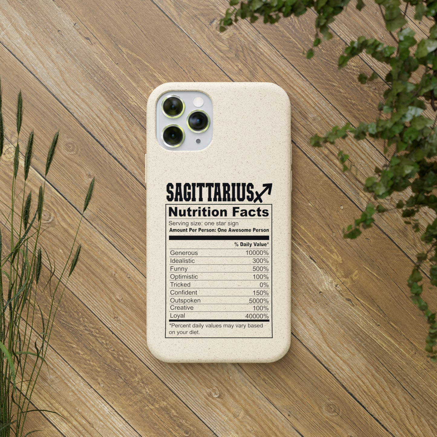 Zodiac Ingredients Biodegradable Phone Case