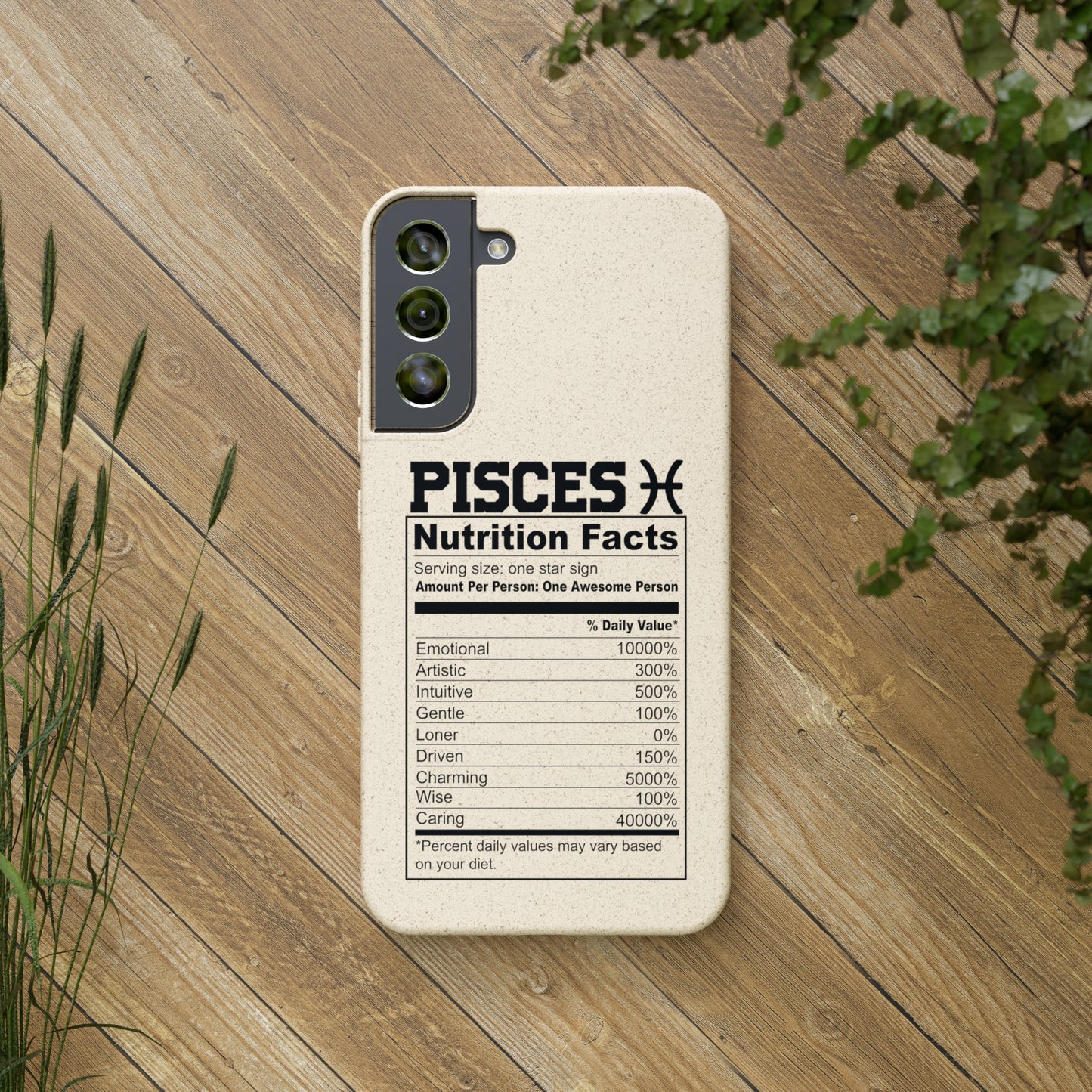 Pisces Ingredients Biodegradable Phone Case