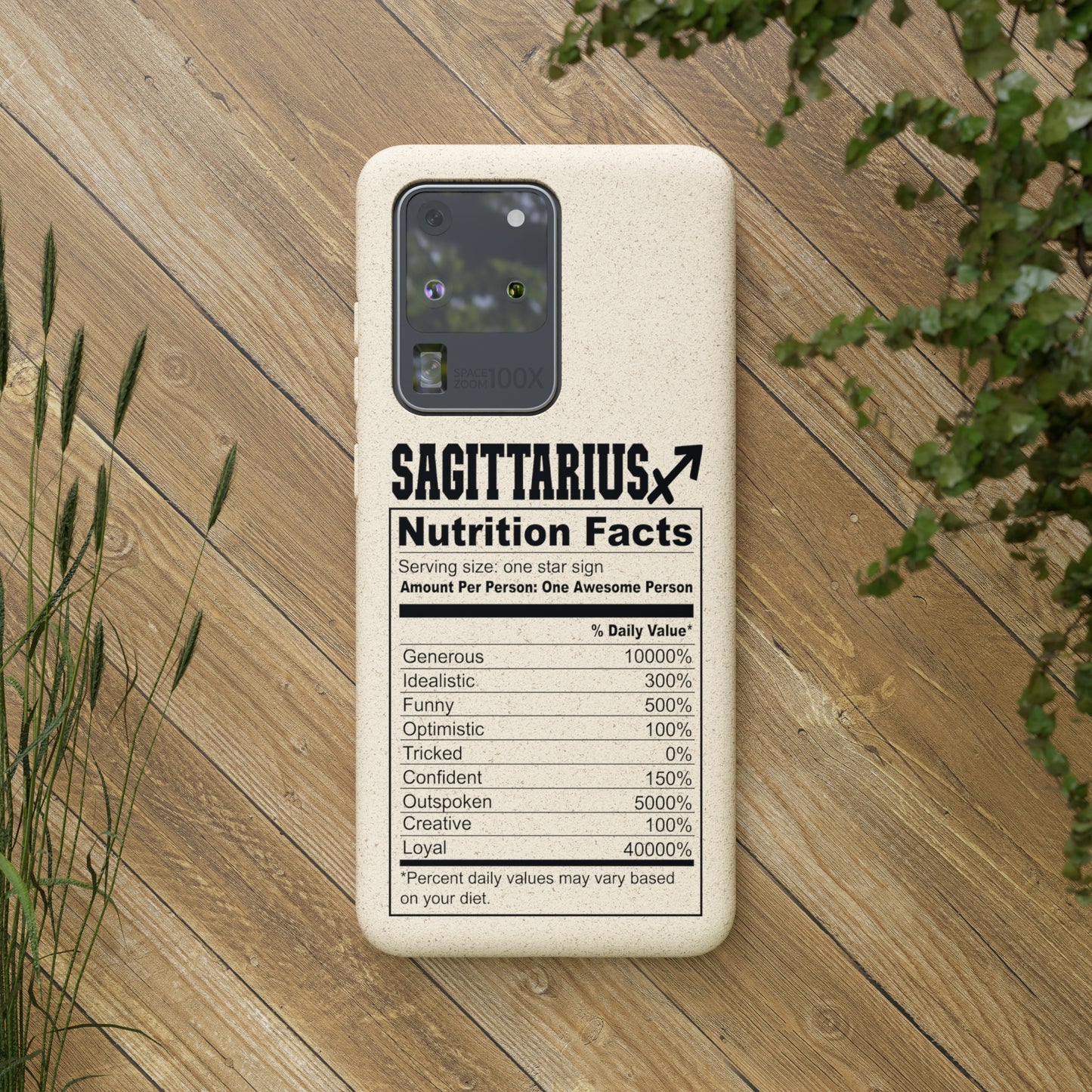 Zodiac Ingredients Biodegradable Phone Case