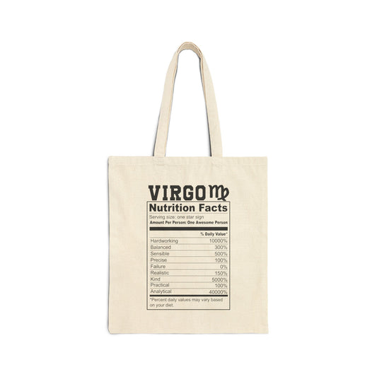 Virgo Ingredients - Canvas Tote Bag  Eco-Friendly