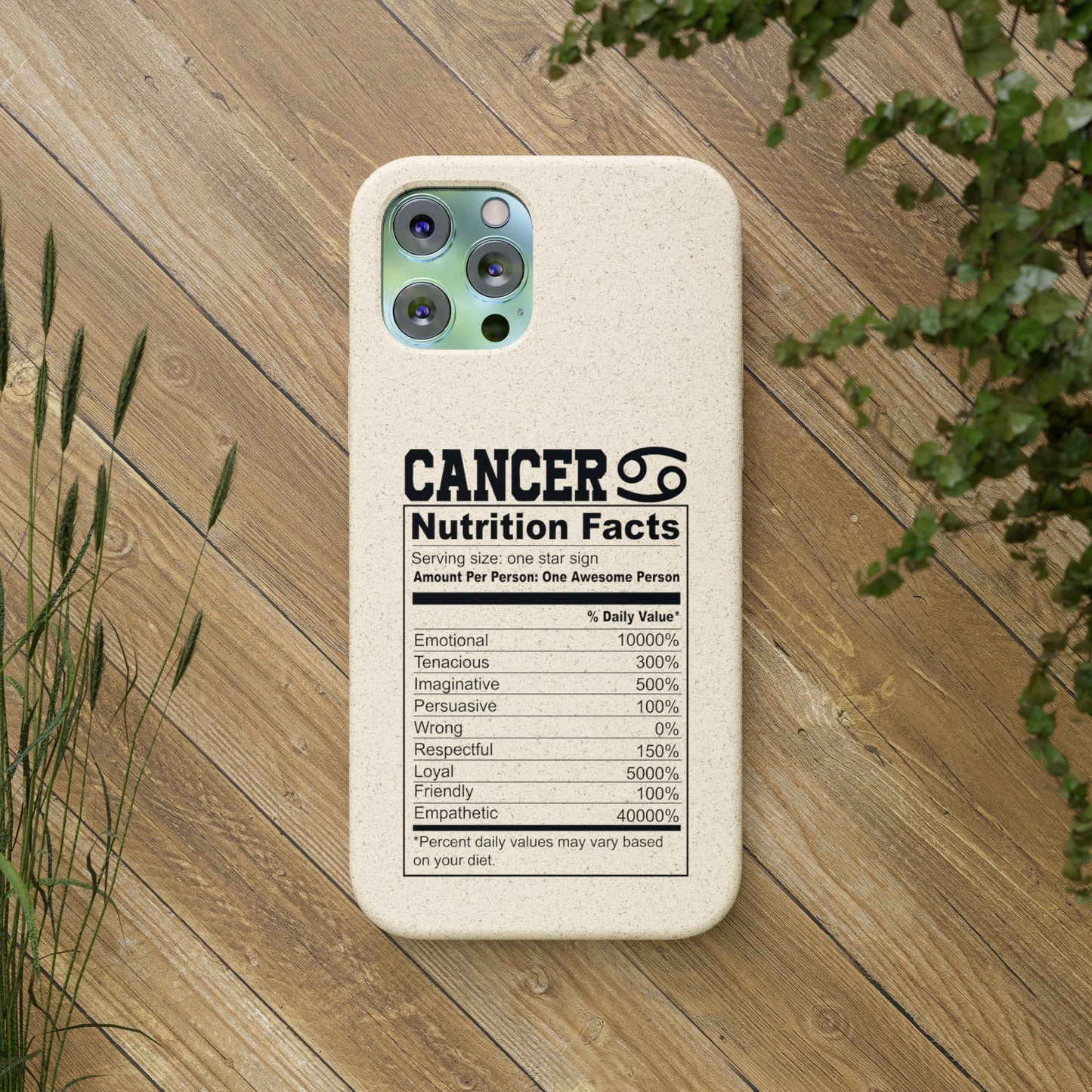 Zodiac Ingredients Biodegradable Phone Case