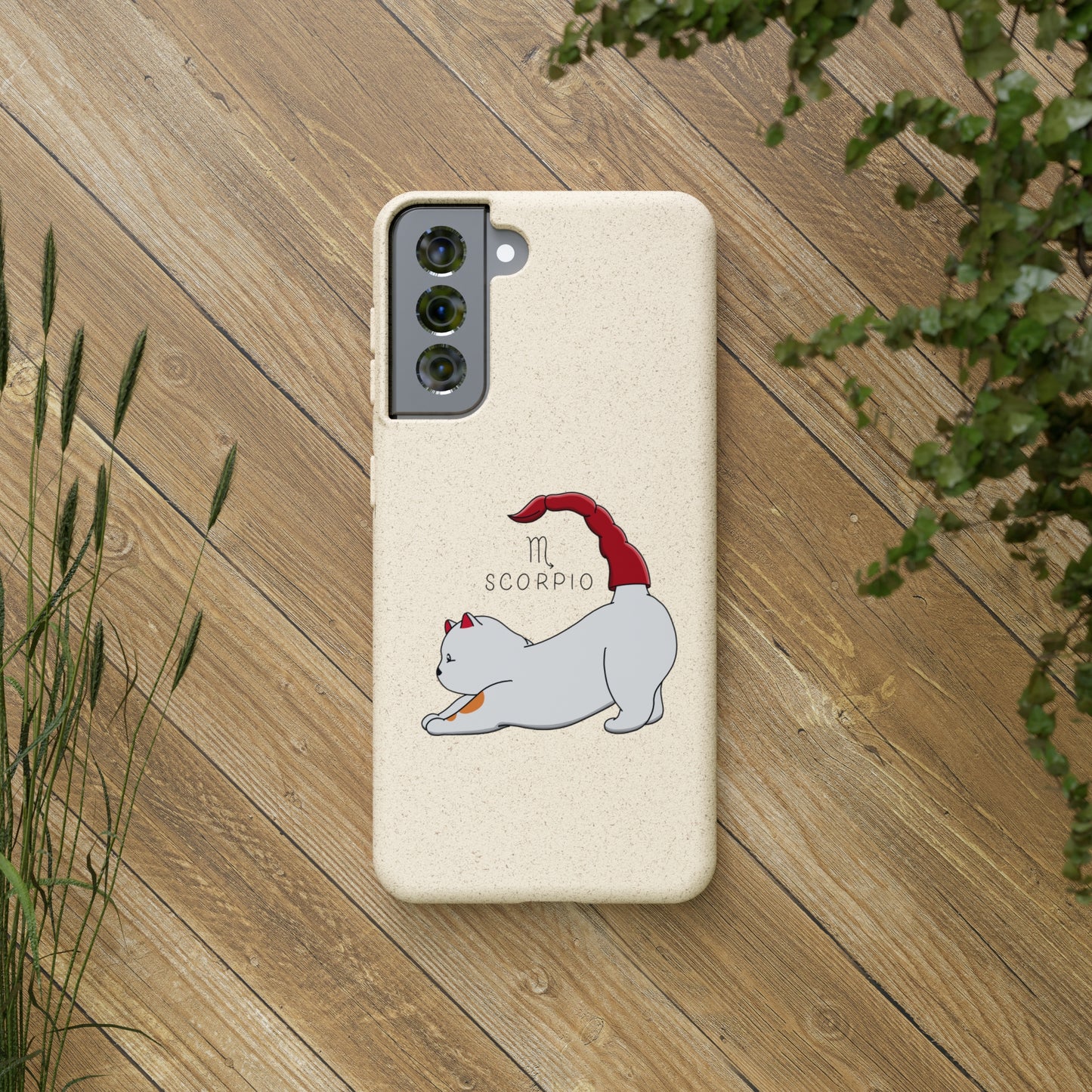 Scorpio Cat Zodiac Design - Biodegradable Phone Cases