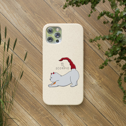 Scorpio Cat Zodiac Design - Biodegradable Phone Cases