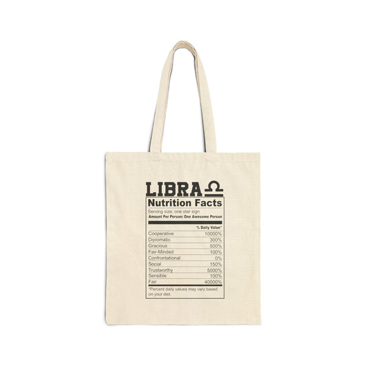 Libra Ingredients - Canvas Tote Bag  Eco-Friendly