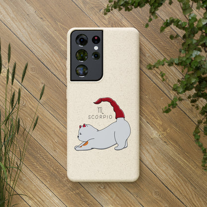 Scorpio Cat Zodiac Design - Biodegradable Phone Cases