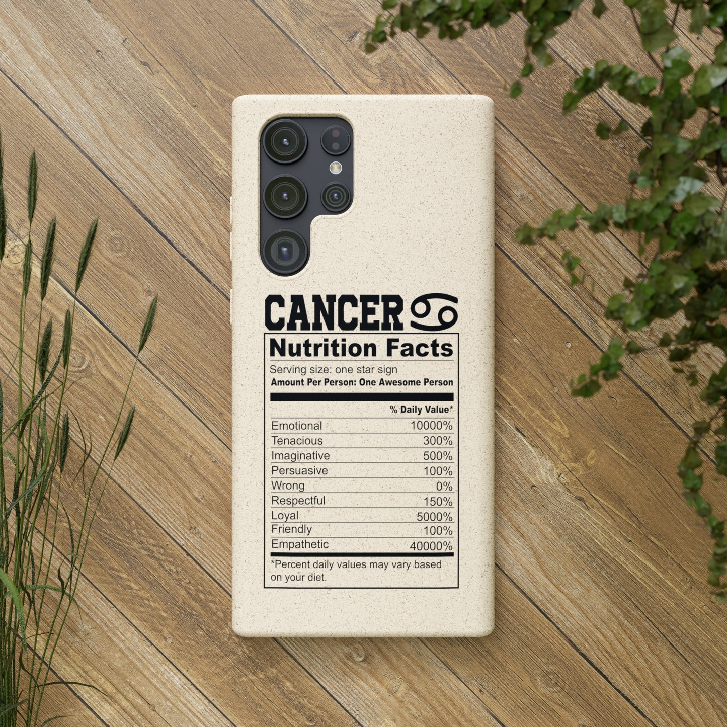 Zodiac Ingredients Biodegradable Phone Case