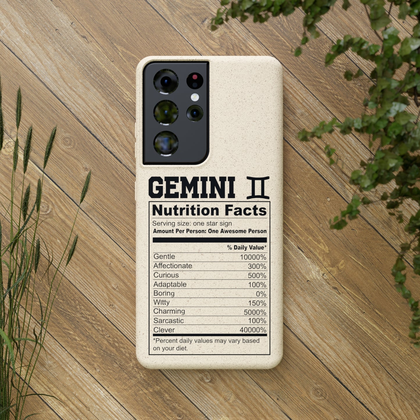 Gemini Ingredients Biodegradable Phone Case