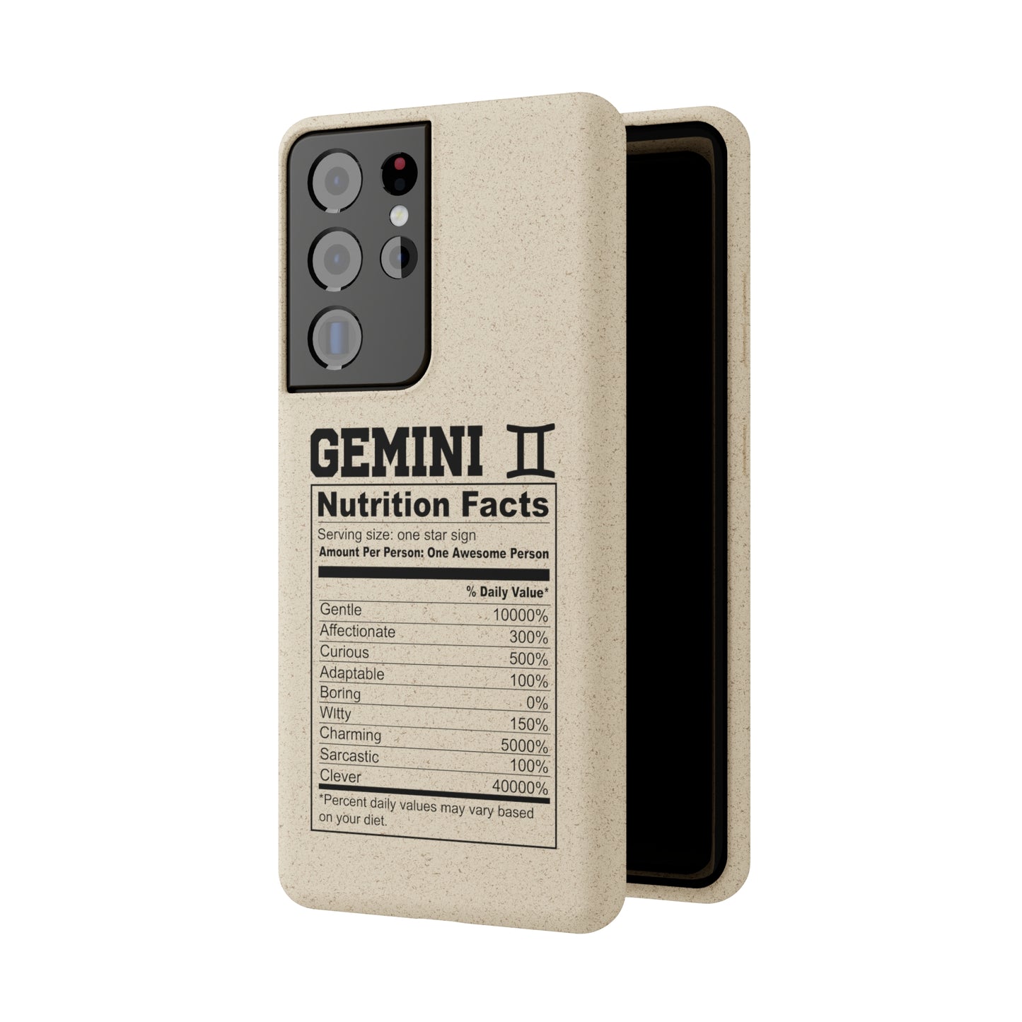 Gemini Ingredients Biodegradable Phone Case