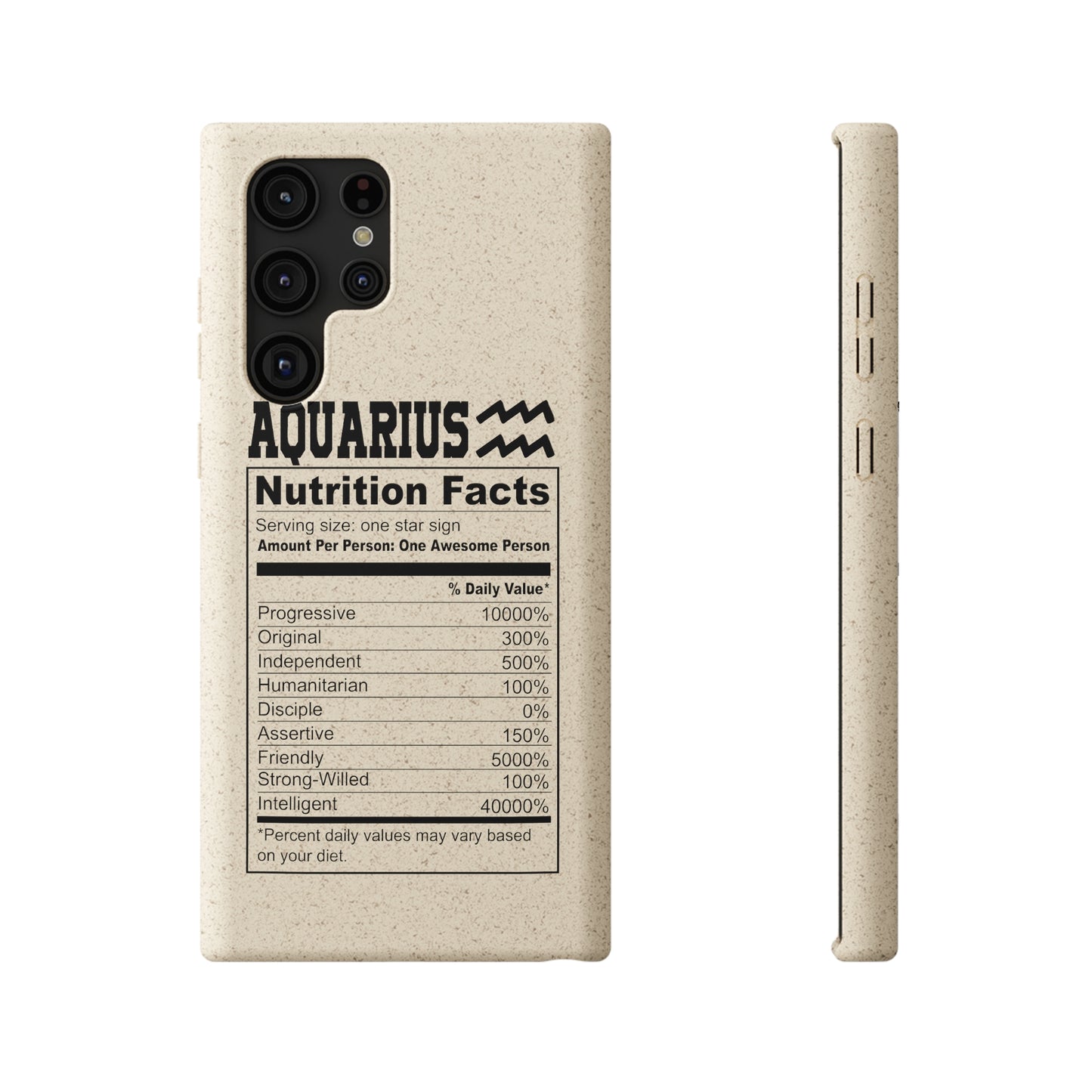 Aquarius Ingredients Biodegradable Phone Case