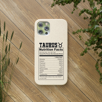 Taurus Ingredients Biodegradable Phone Case