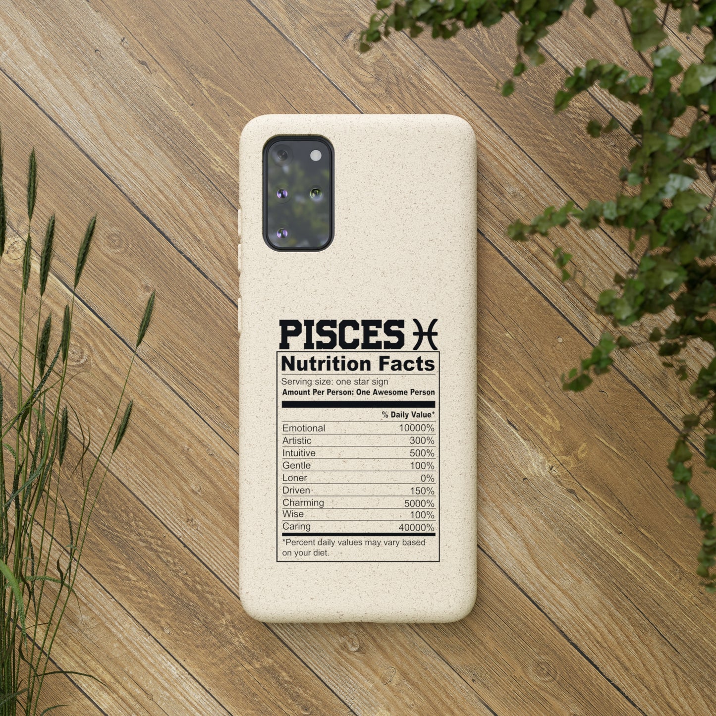 Pisces Ingredients Biodegradable Phone Case