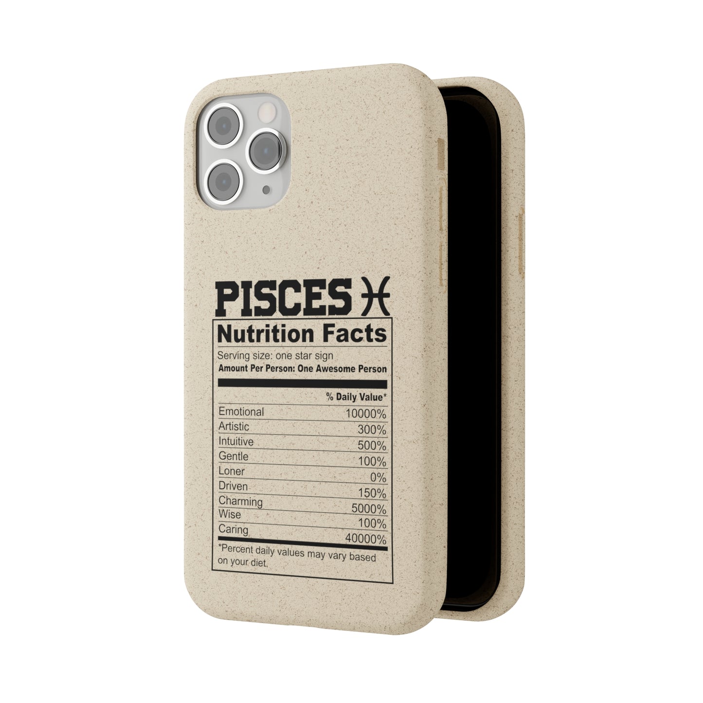 Pisces Ingredients Biodegradable Phone Case