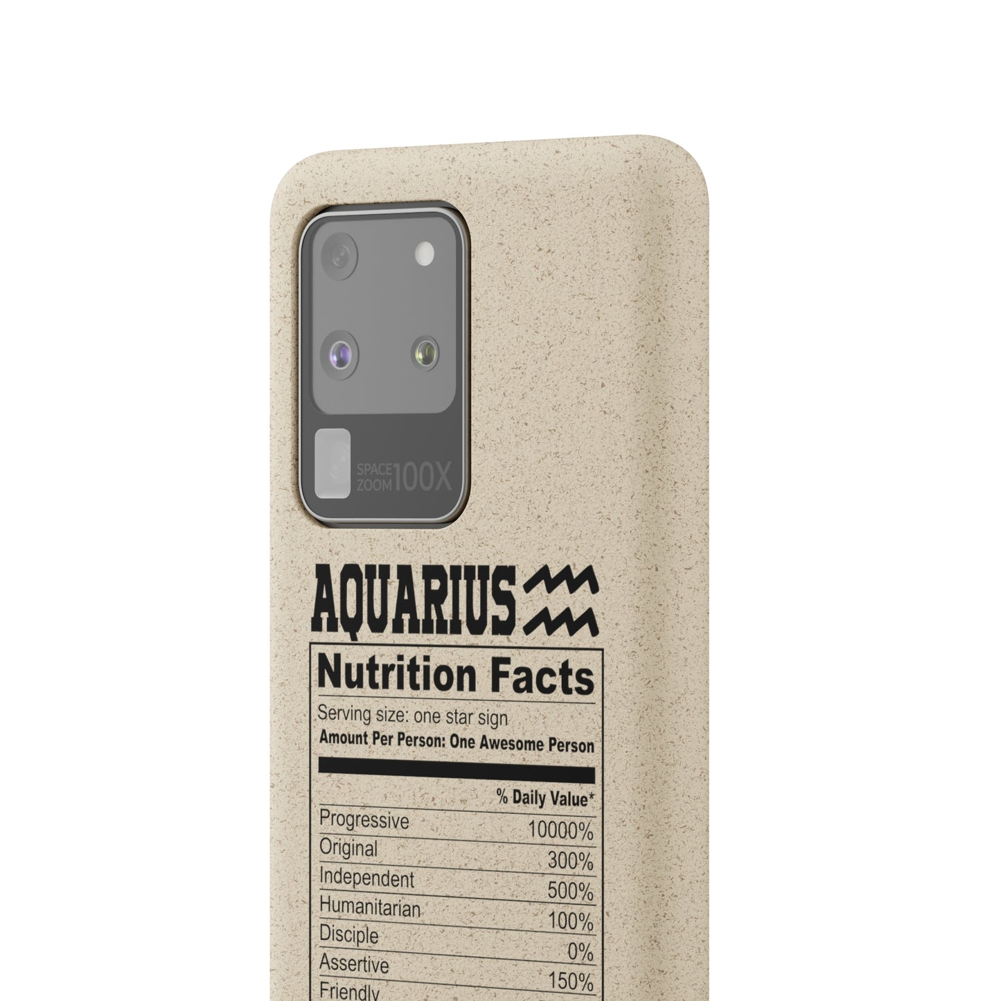 Aquarius Ingredients Biodegradable Phone Case