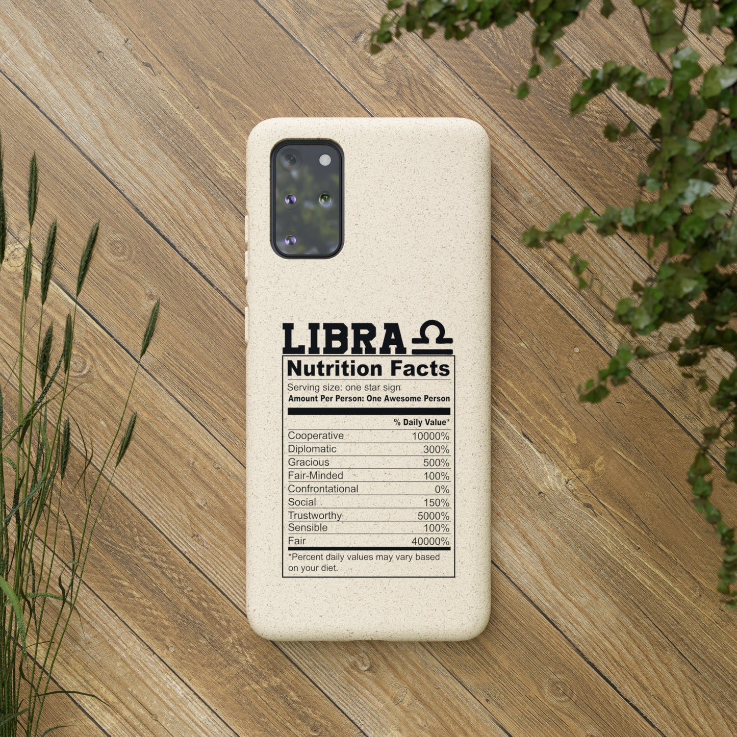 Libra Ingredients Biodegradable Phone Case