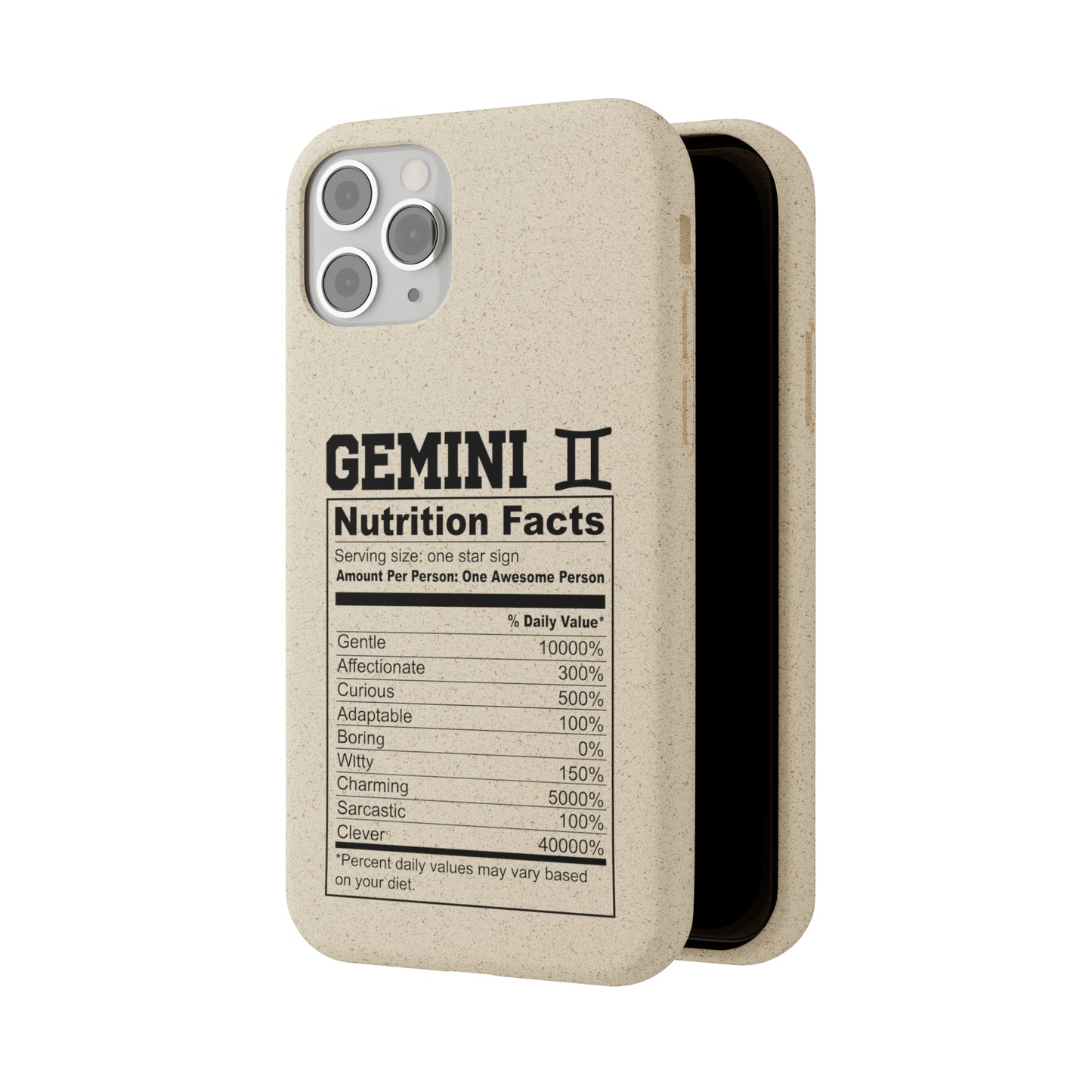 Gemini Ingredients Biodegradable Phone Case