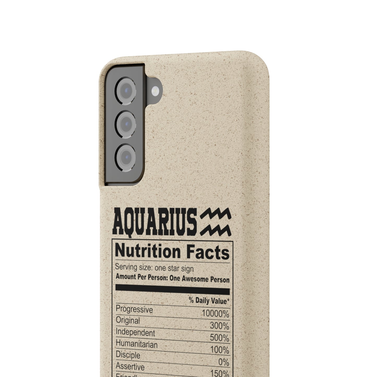 Aquarius Ingredients Biodegradable Phone Case