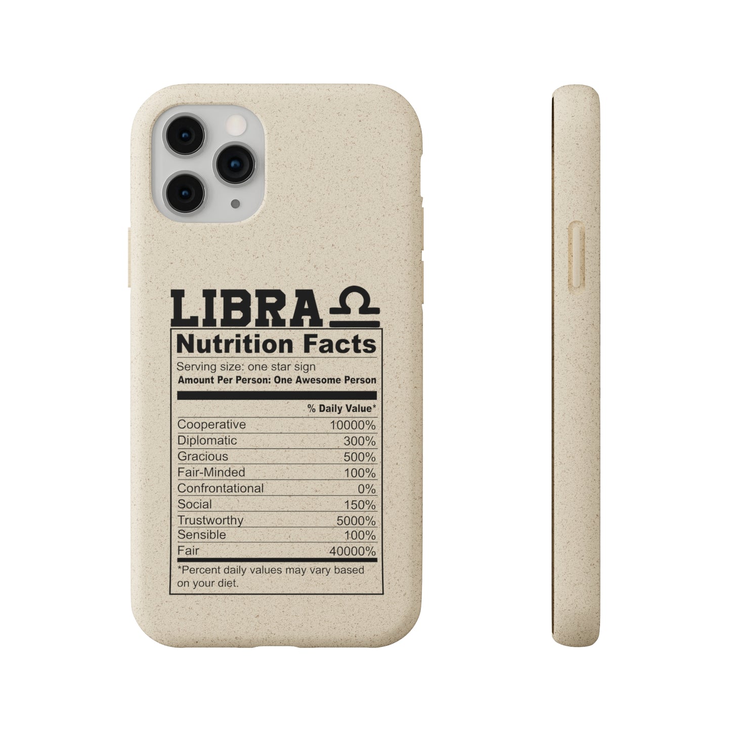 Libra Ingredients Biodegradable Phone Case