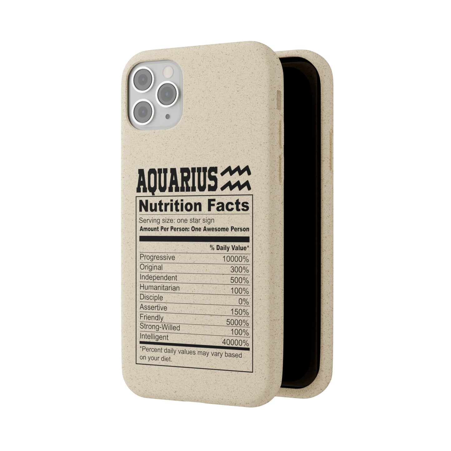 Aquarius Ingredients Biodegradable Phone Case