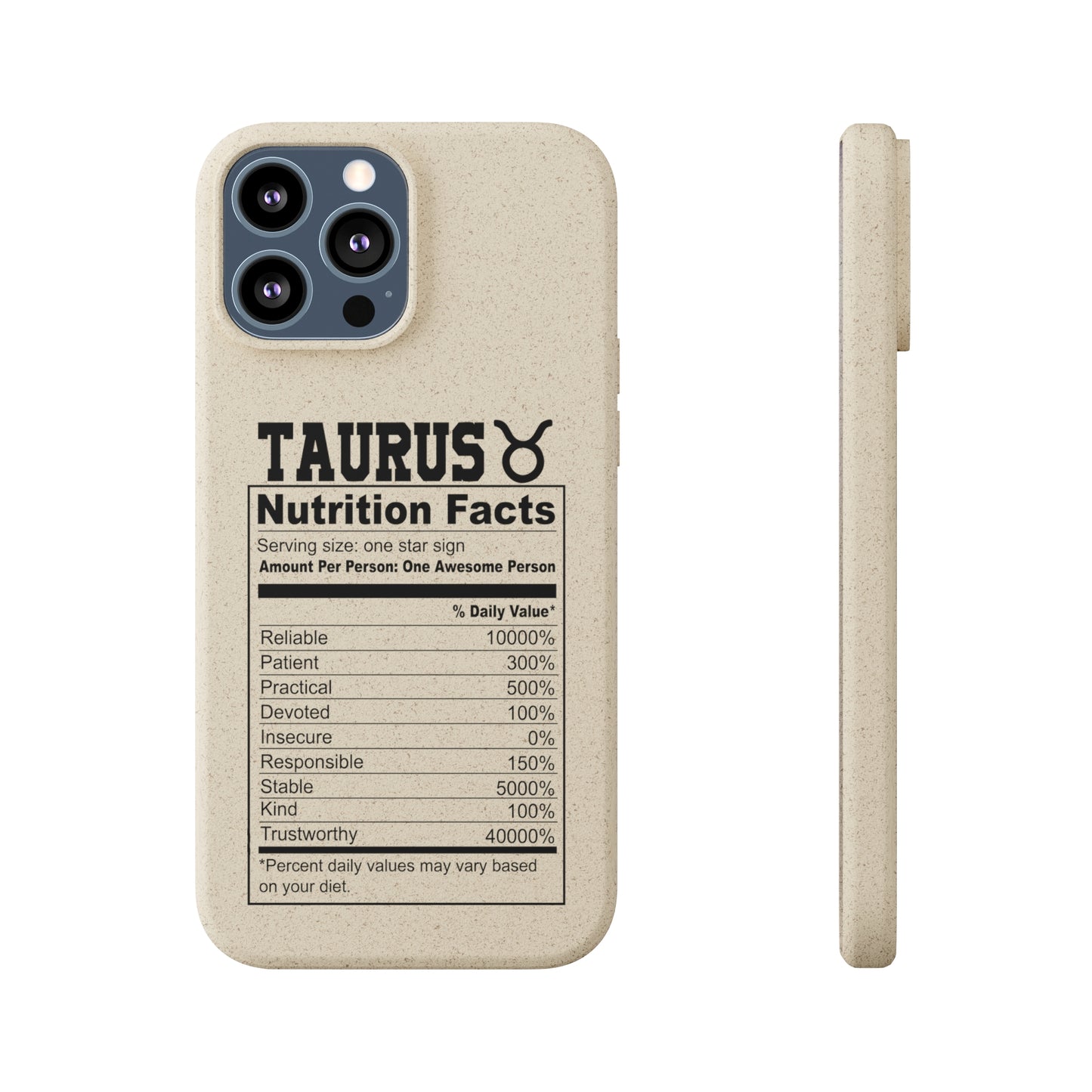 Taurus Ingredients Biodegradable Phone Case