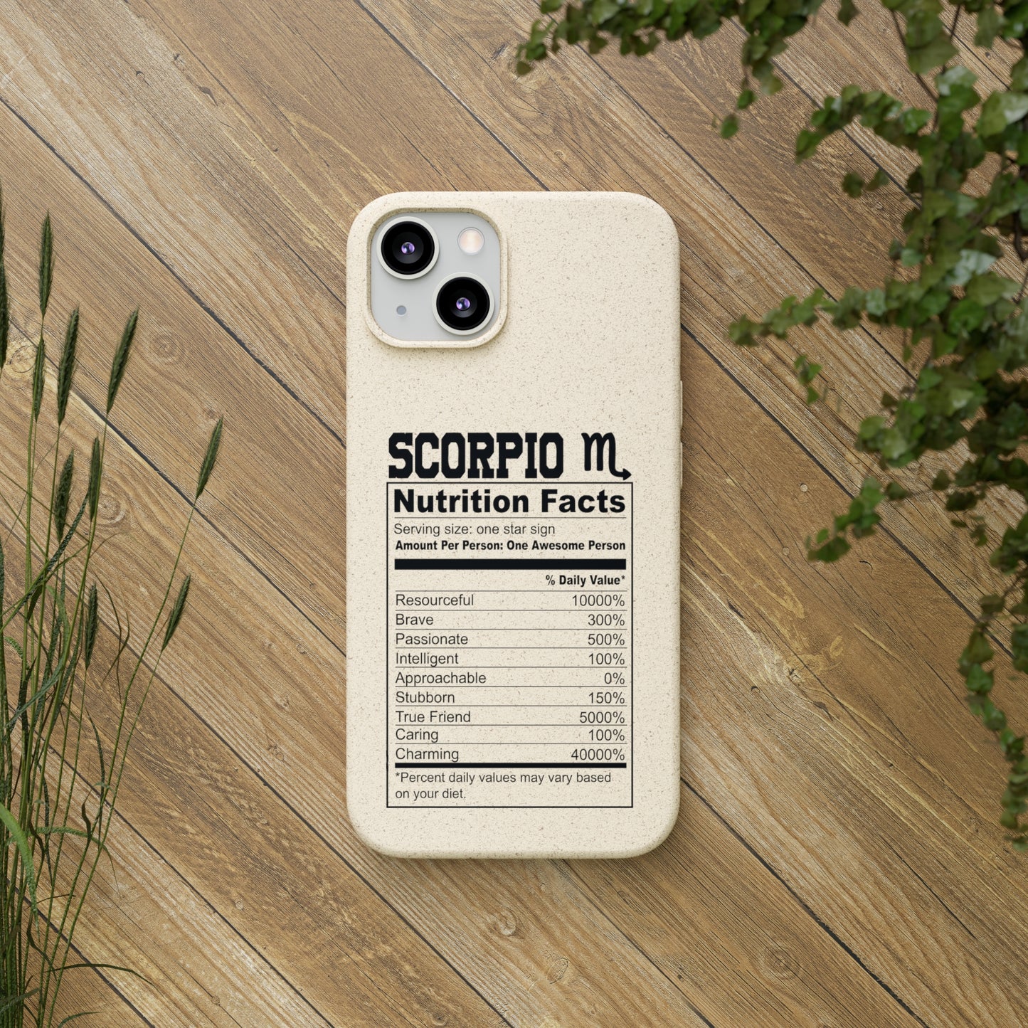 Zodiac Ingredients Biodegradable Phone Case