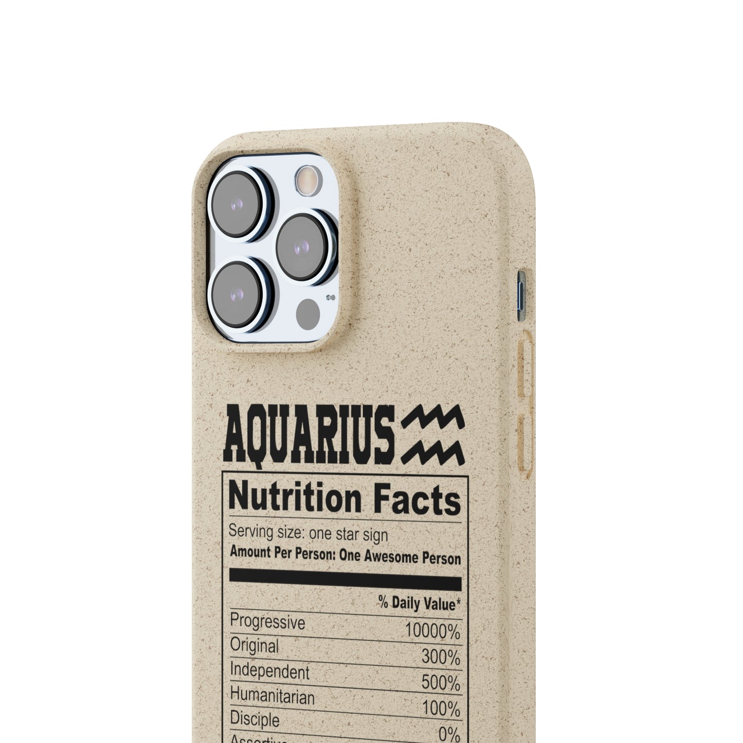 Aquarius Ingredients Biodegradable Phone Case