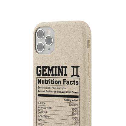 Gemini Ingredients Biodegradable Phone Case