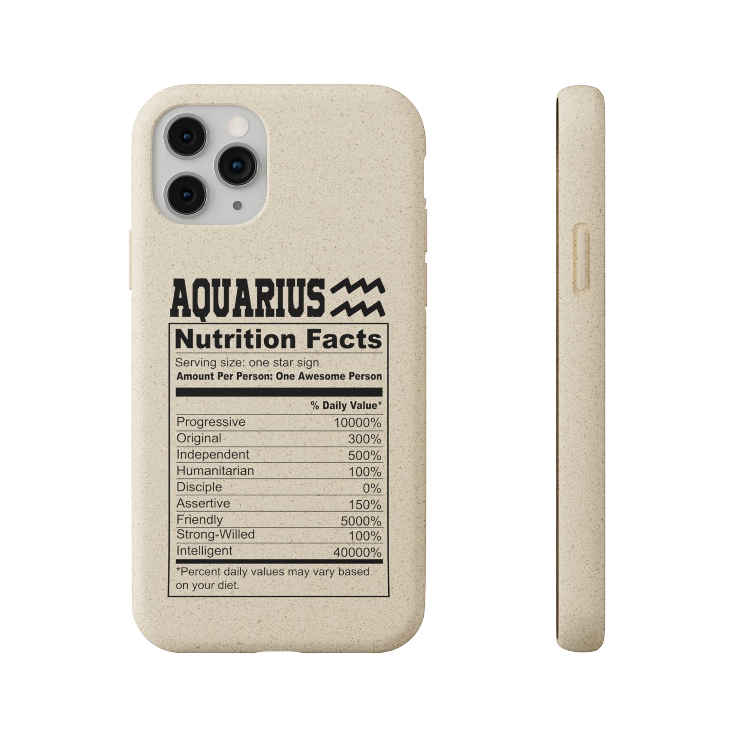 Aquarius Ingredients Biodegradable Phone Case