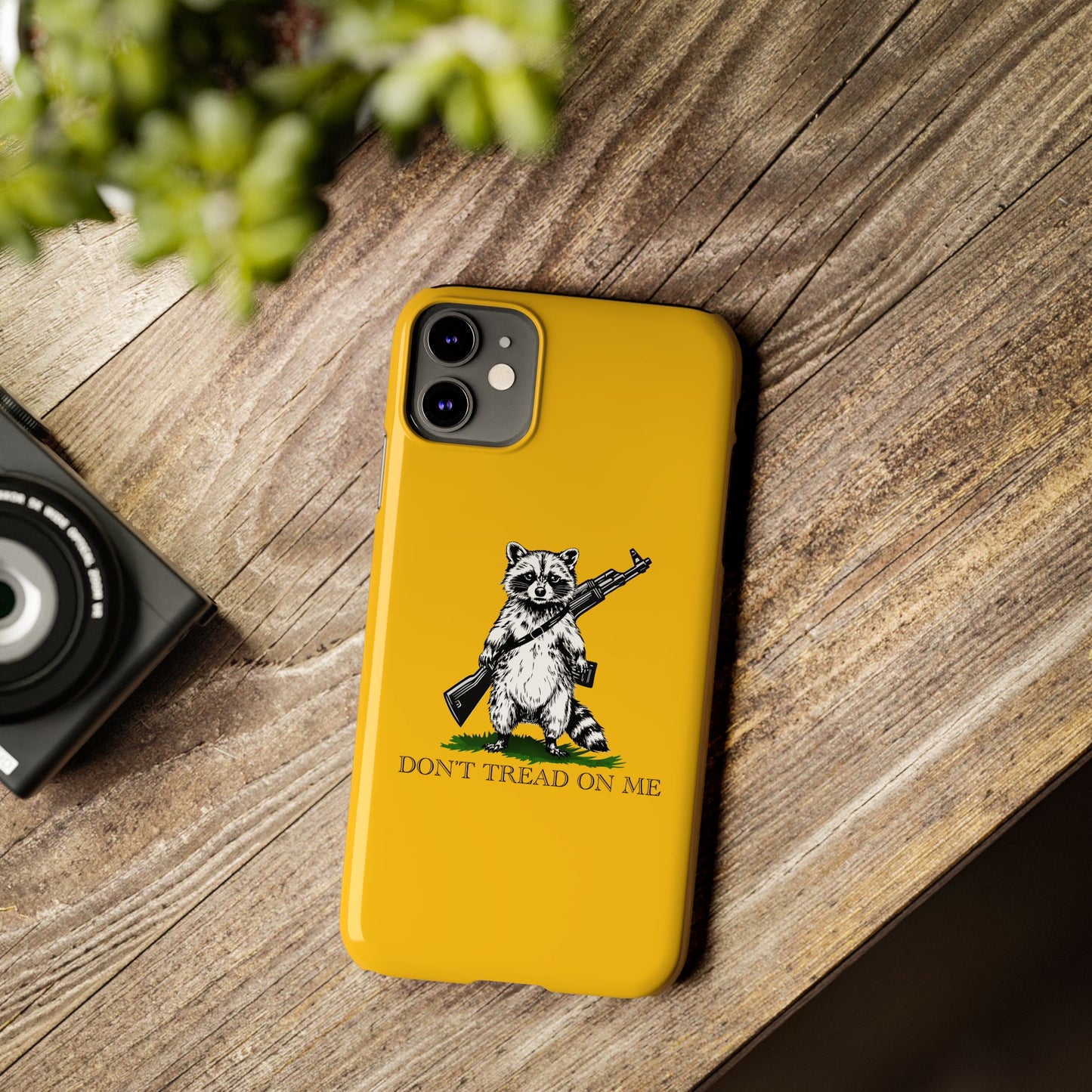 Racoon Freedom Design Slim Phone Case