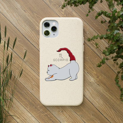 Scorpio Cat Zodiac Design - Biodegradable Phone Cases