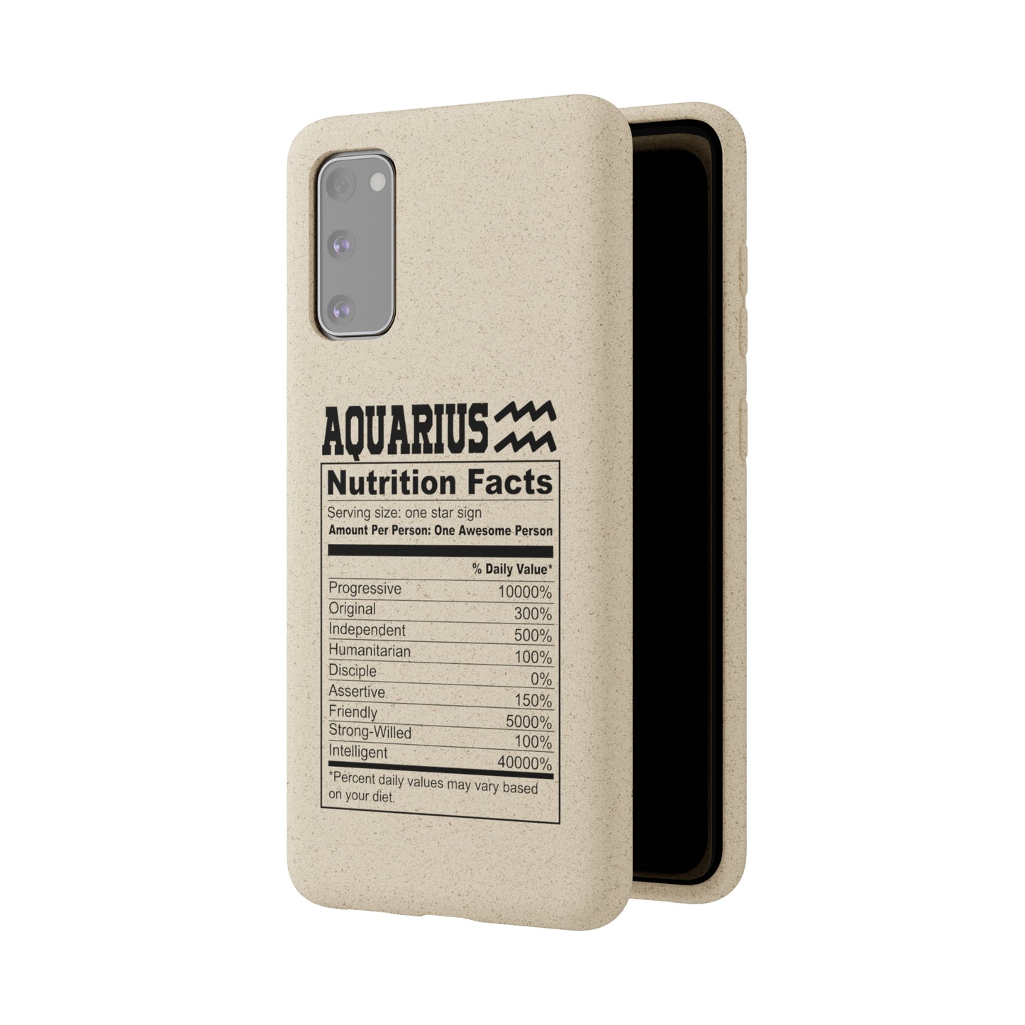 Aquarius Ingredients Biodegradable Phone Case