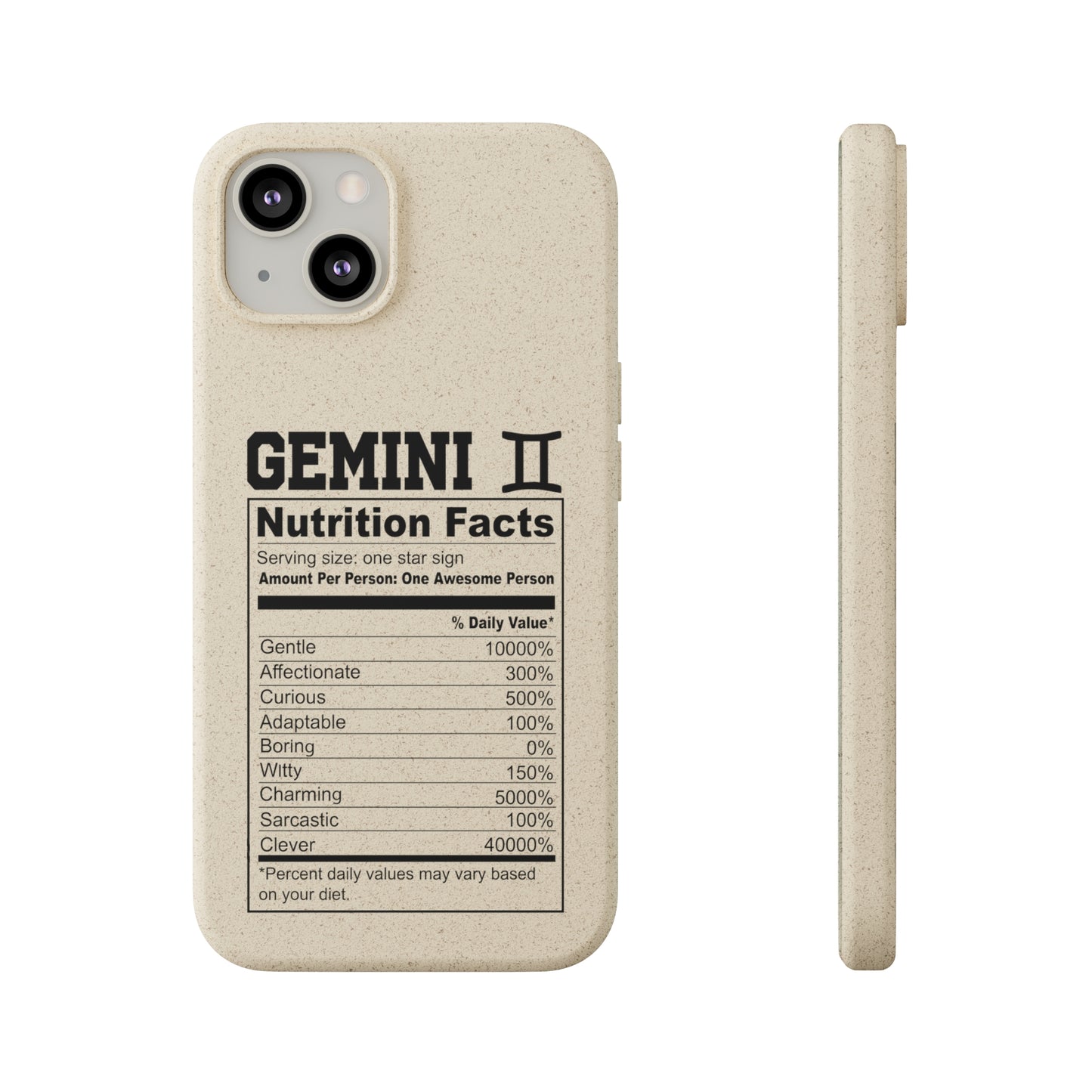 Gemini Ingredients Biodegradable Phone Case