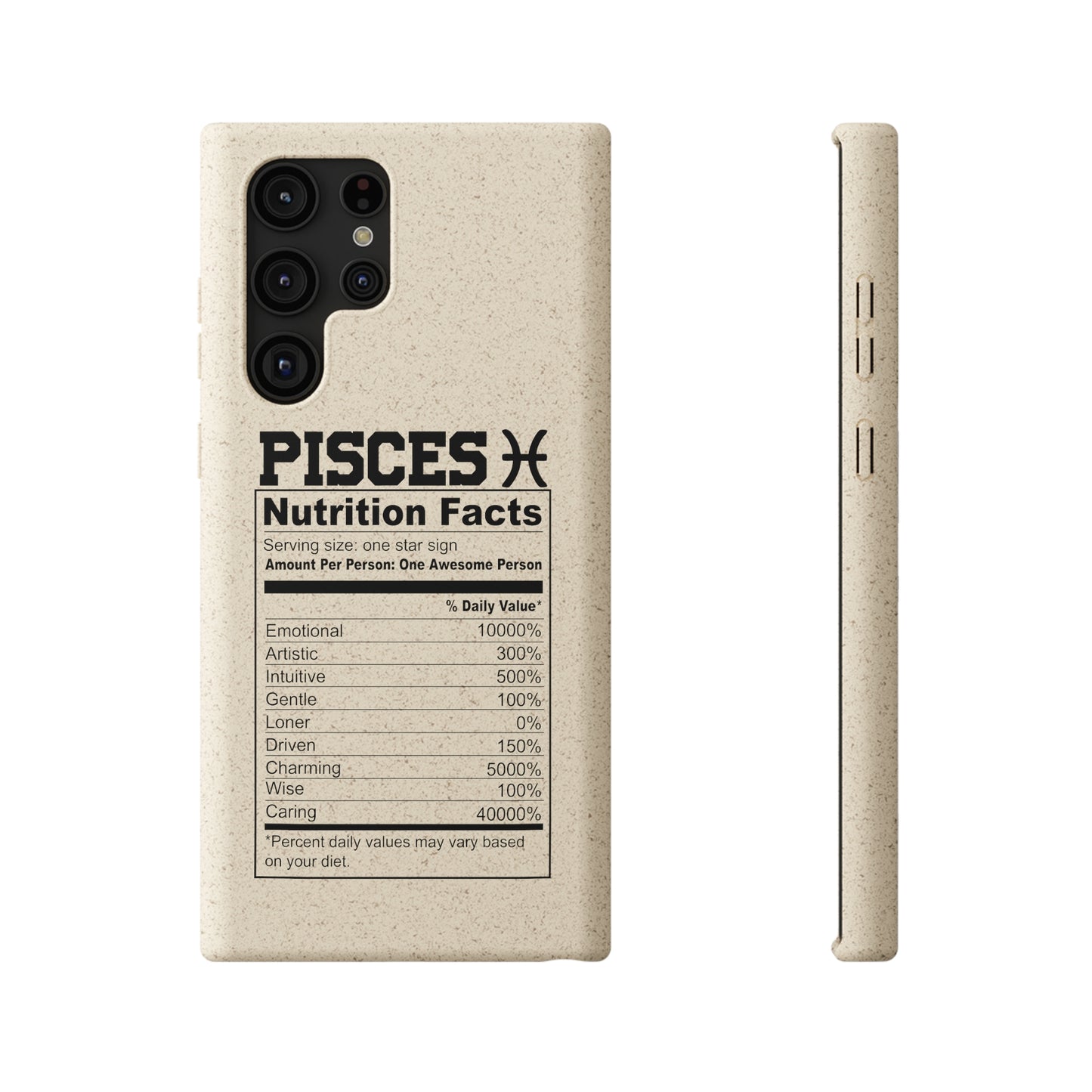 Pisces Ingredients Biodegradable Phone Case