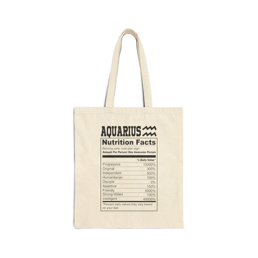 Aquarius Ingredients - Canvas Tote Bag  Eco-Friendly