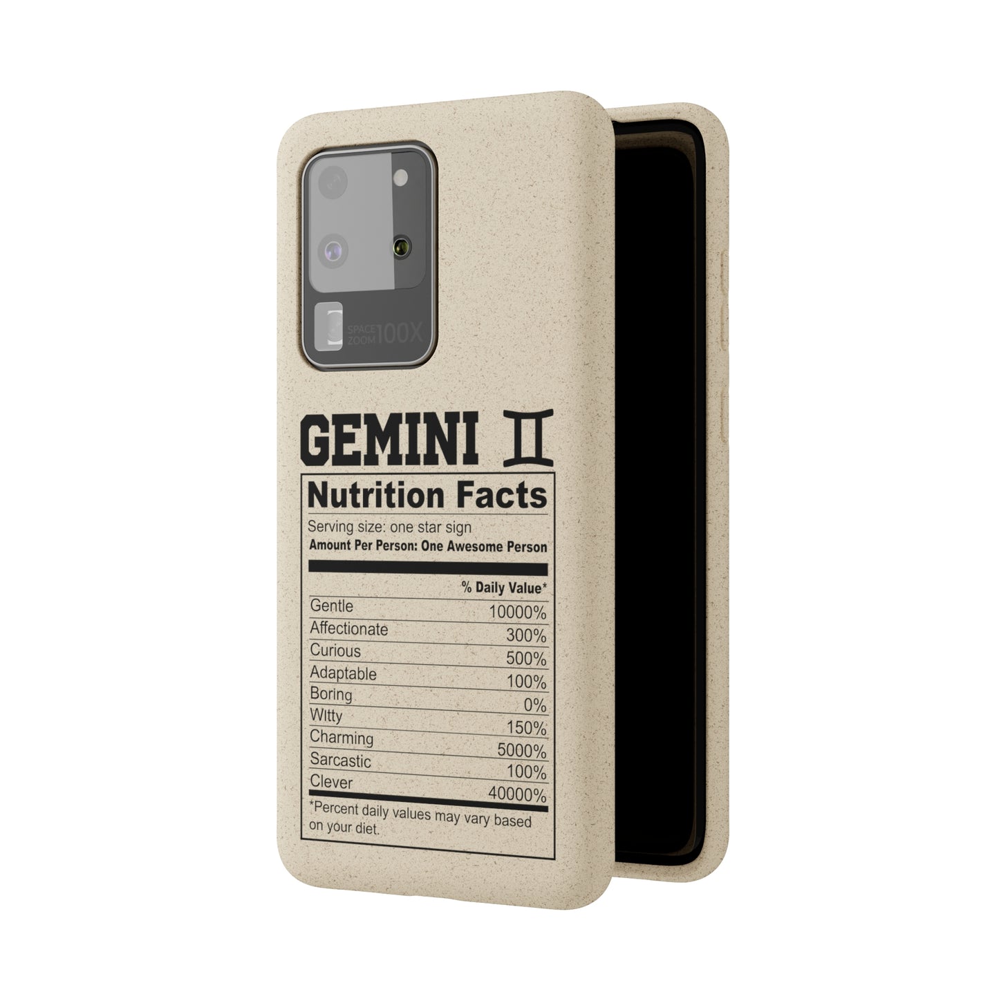 Gemini Ingredients Biodegradable Phone Case