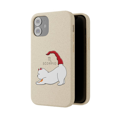 Scorpio Cat Zodiac Design - Biodegradable Phone Cases