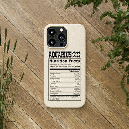 Aquarius Ingredients Biodegradable Phone Case