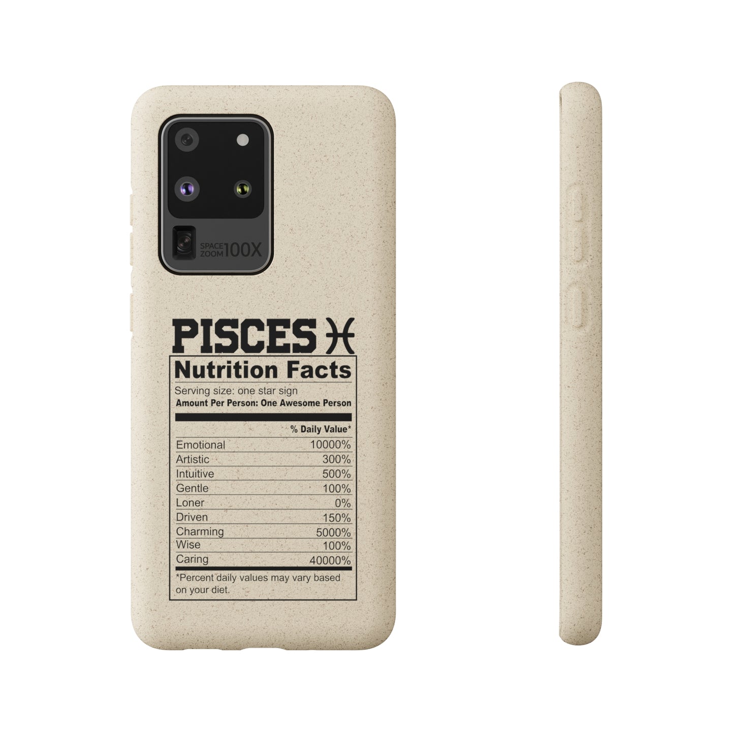 Pisces Ingredients Biodegradable Phone Case