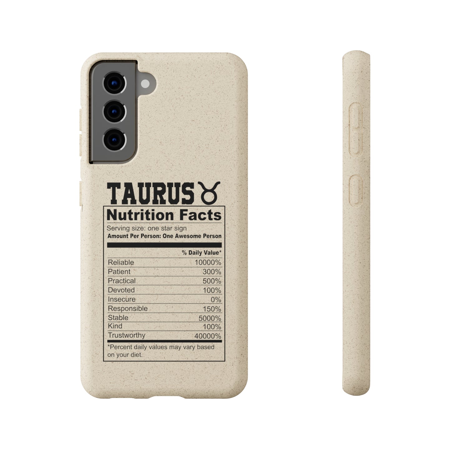 Taurus Ingredients Biodegradable Phone Case