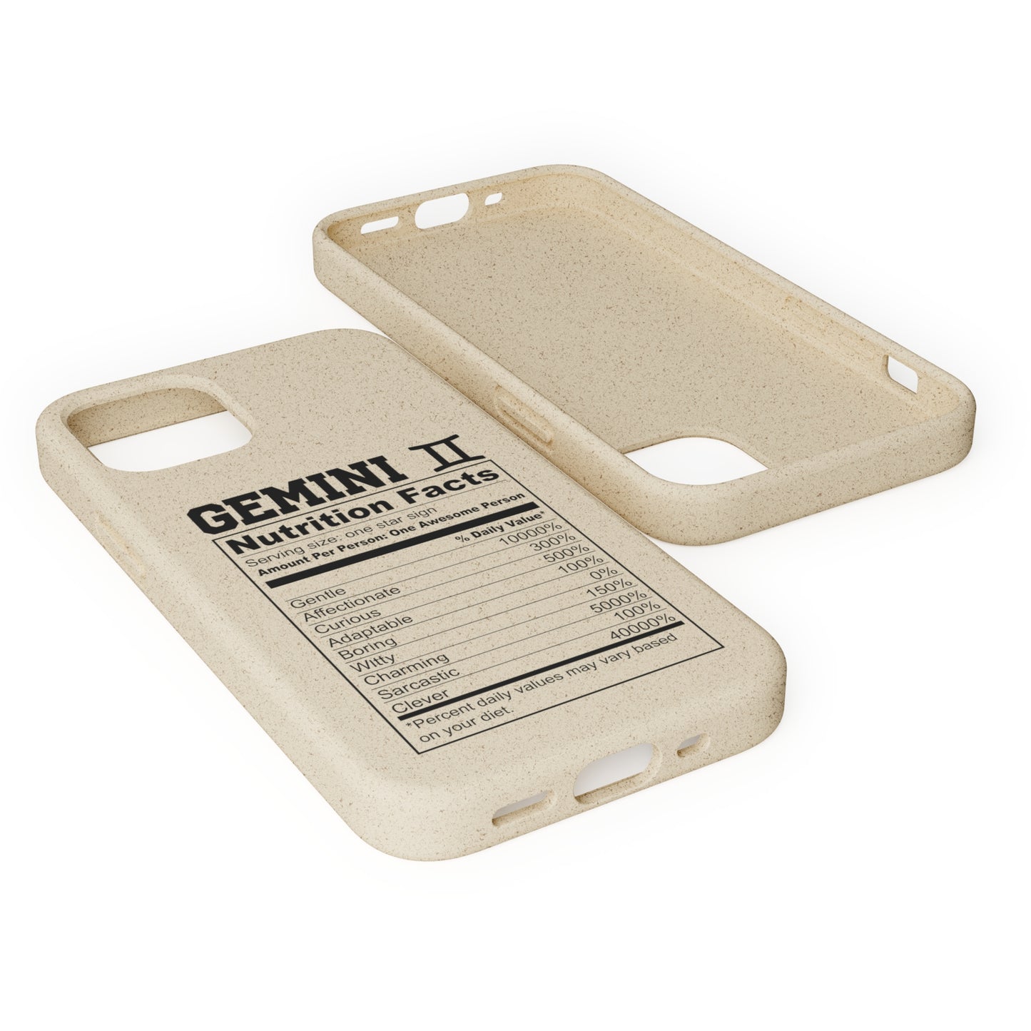 Gemini Ingredients Biodegradable Phone Case