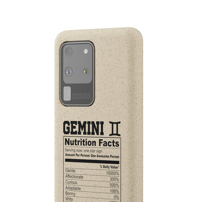 Gemini Ingredients Biodegradable Phone Case