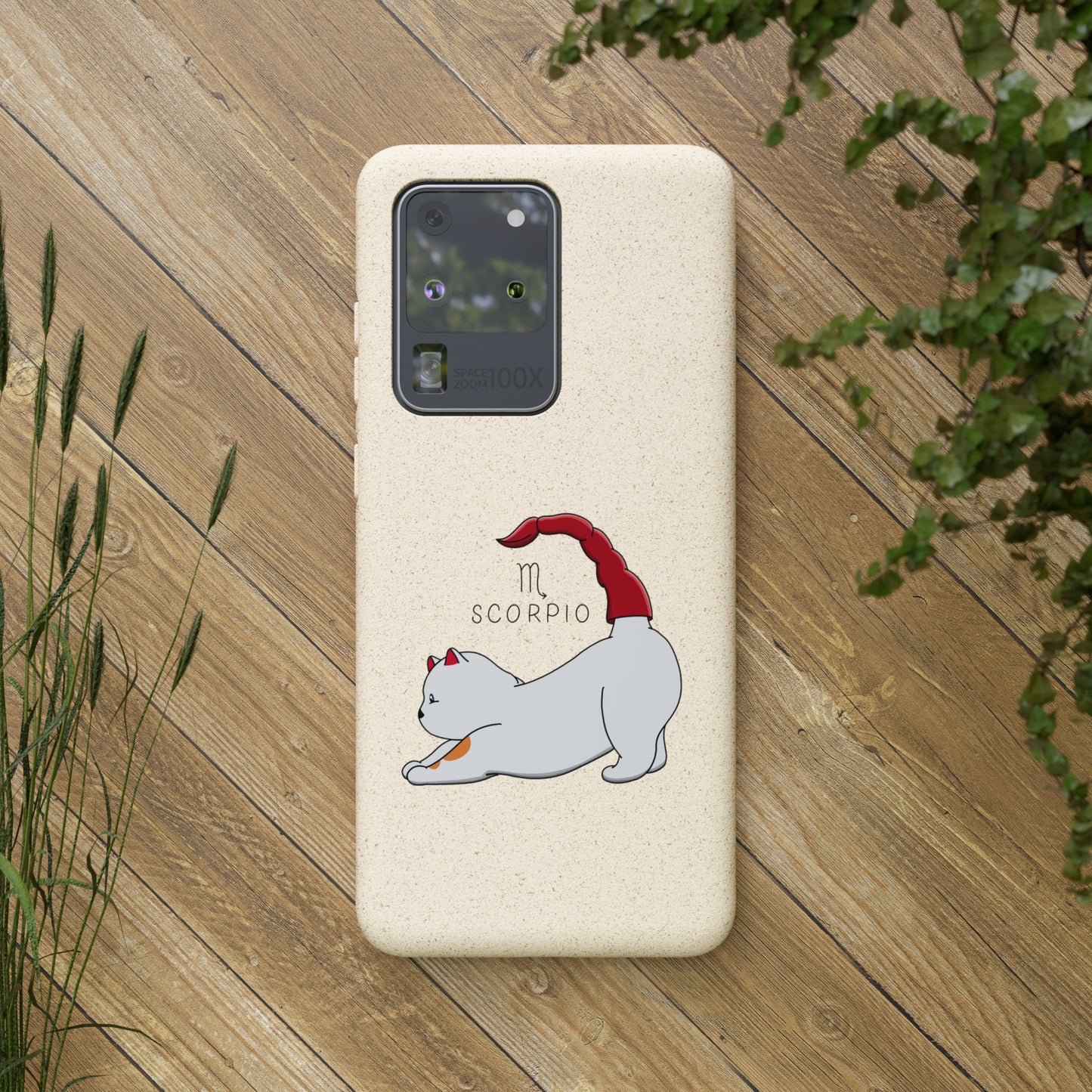 Scorpio Cat Zodiac Design - Biodegradable Phone Cases