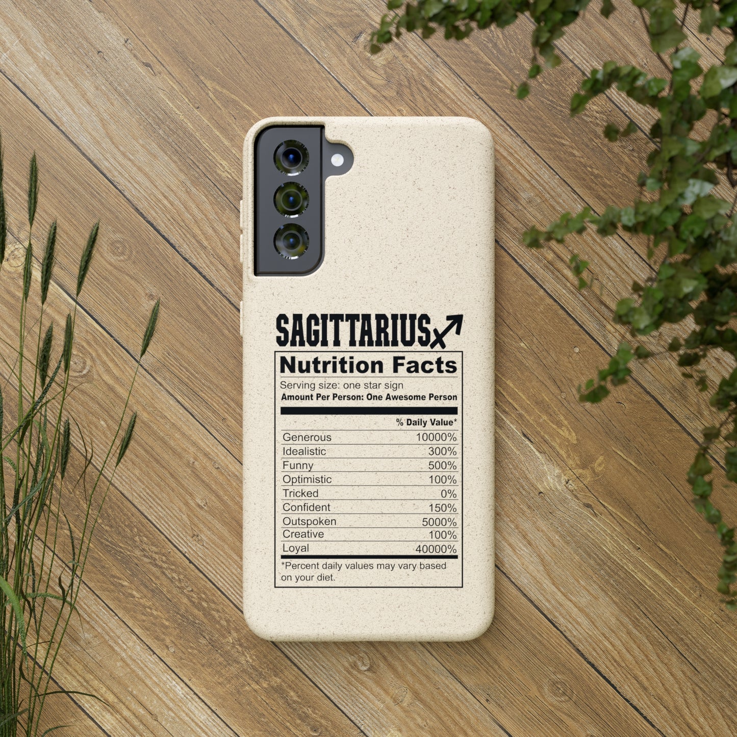 Zodiac Ingredients Biodegradable Phone Case