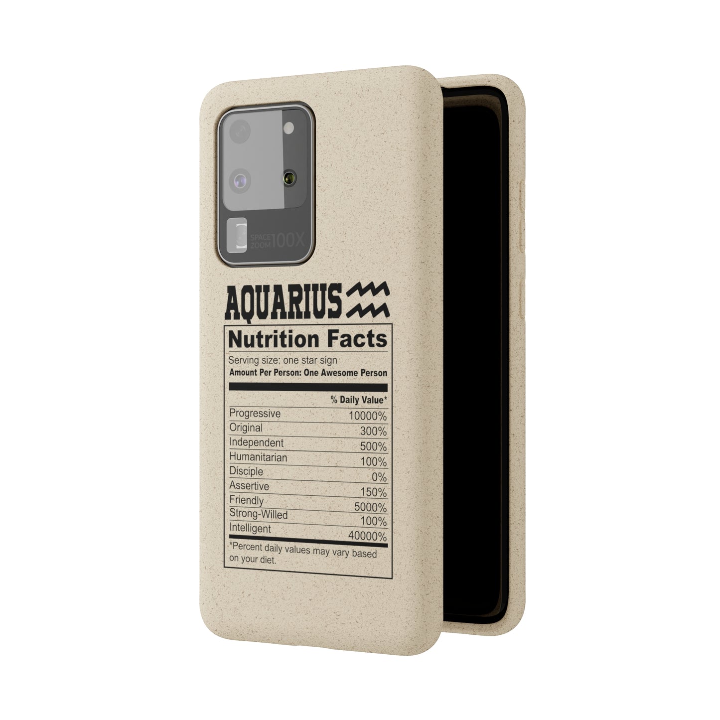 Aquarius Ingredients Biodegradable Phone Case