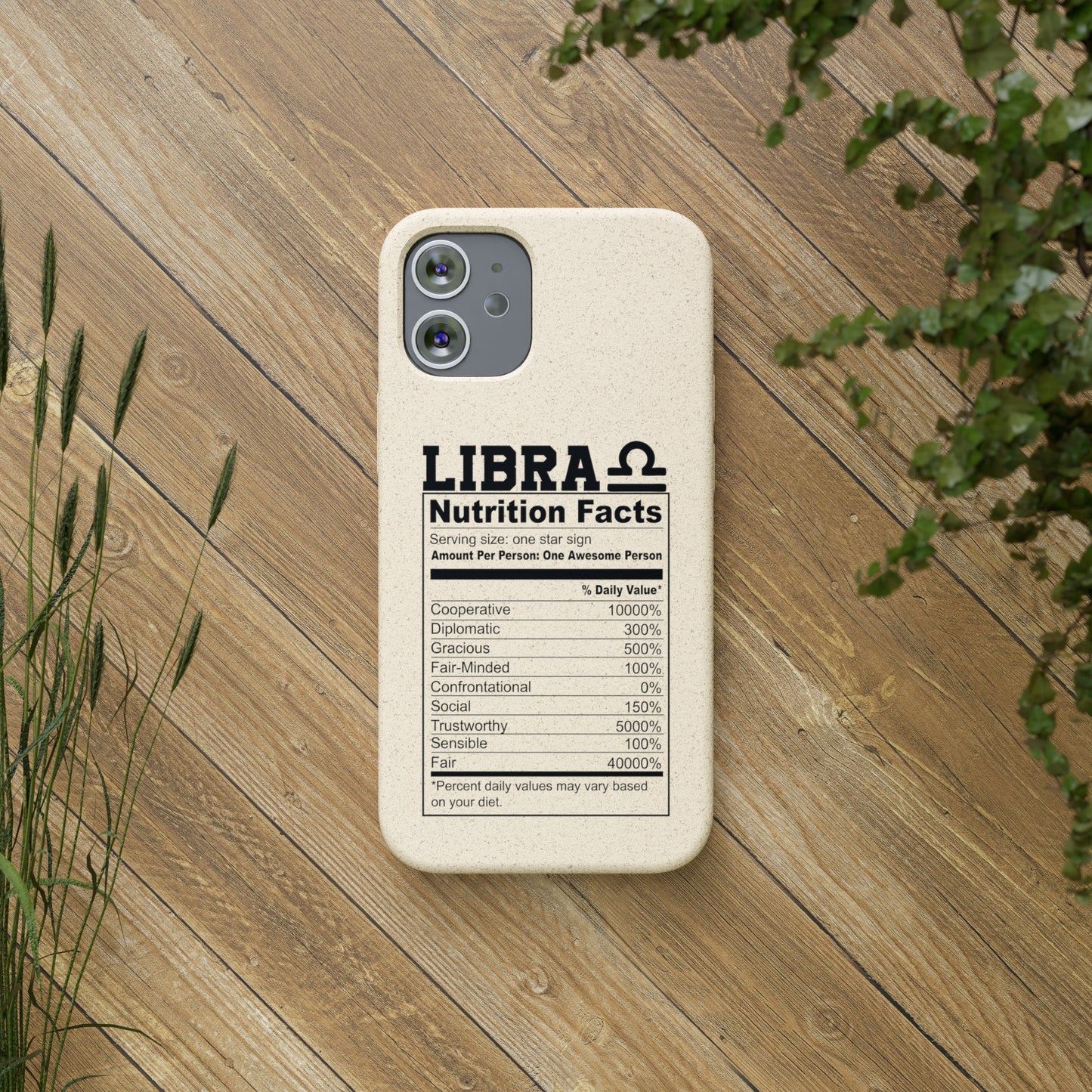 Libra Ingredients Biodegradable Phone Case