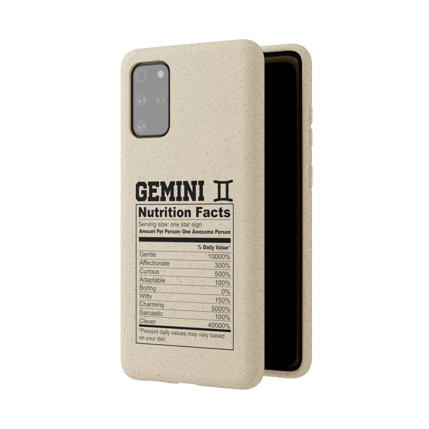 Gemini Ingredients Biodegradable Phone Case